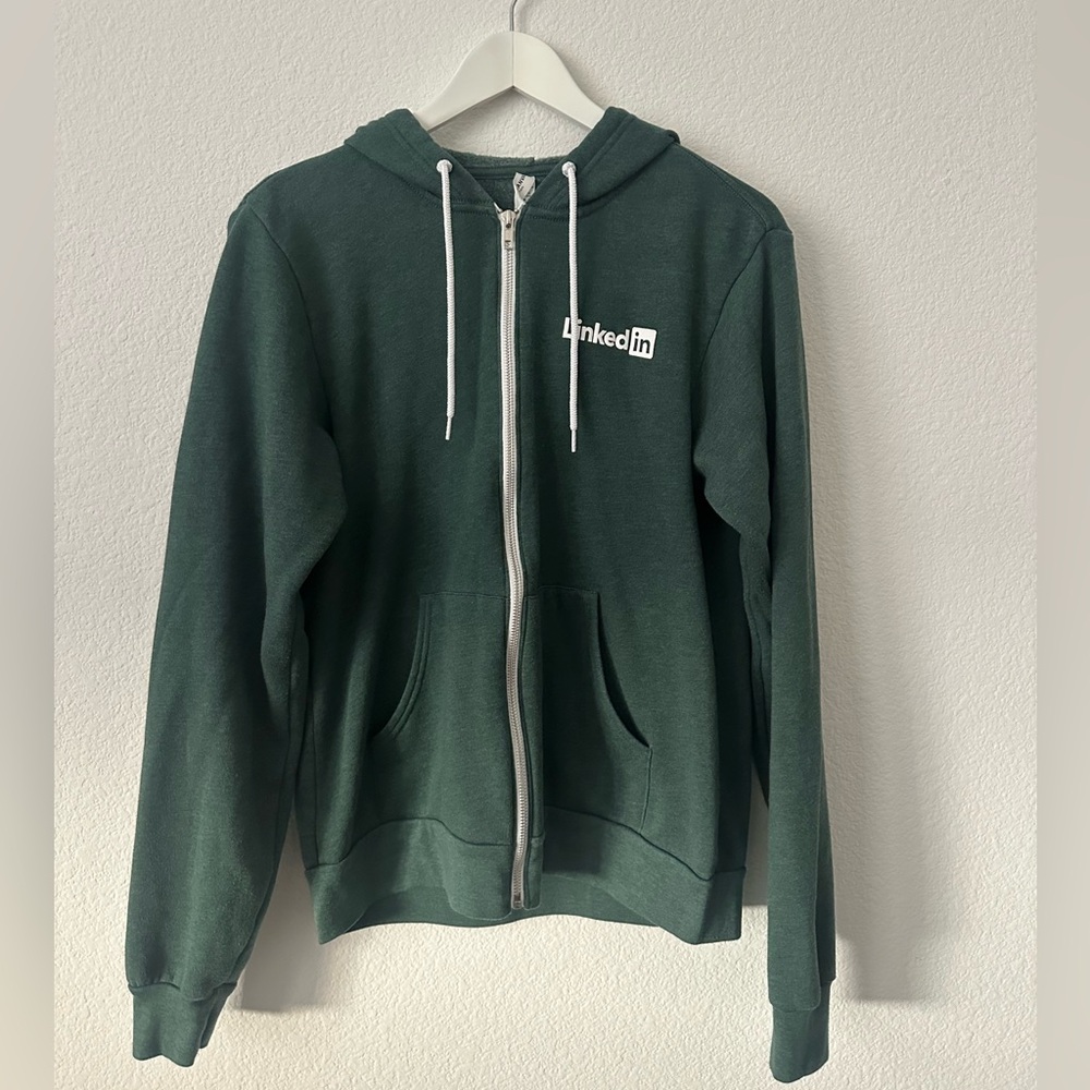 Bella Canvas Forest Green Zip-Up Hoodie